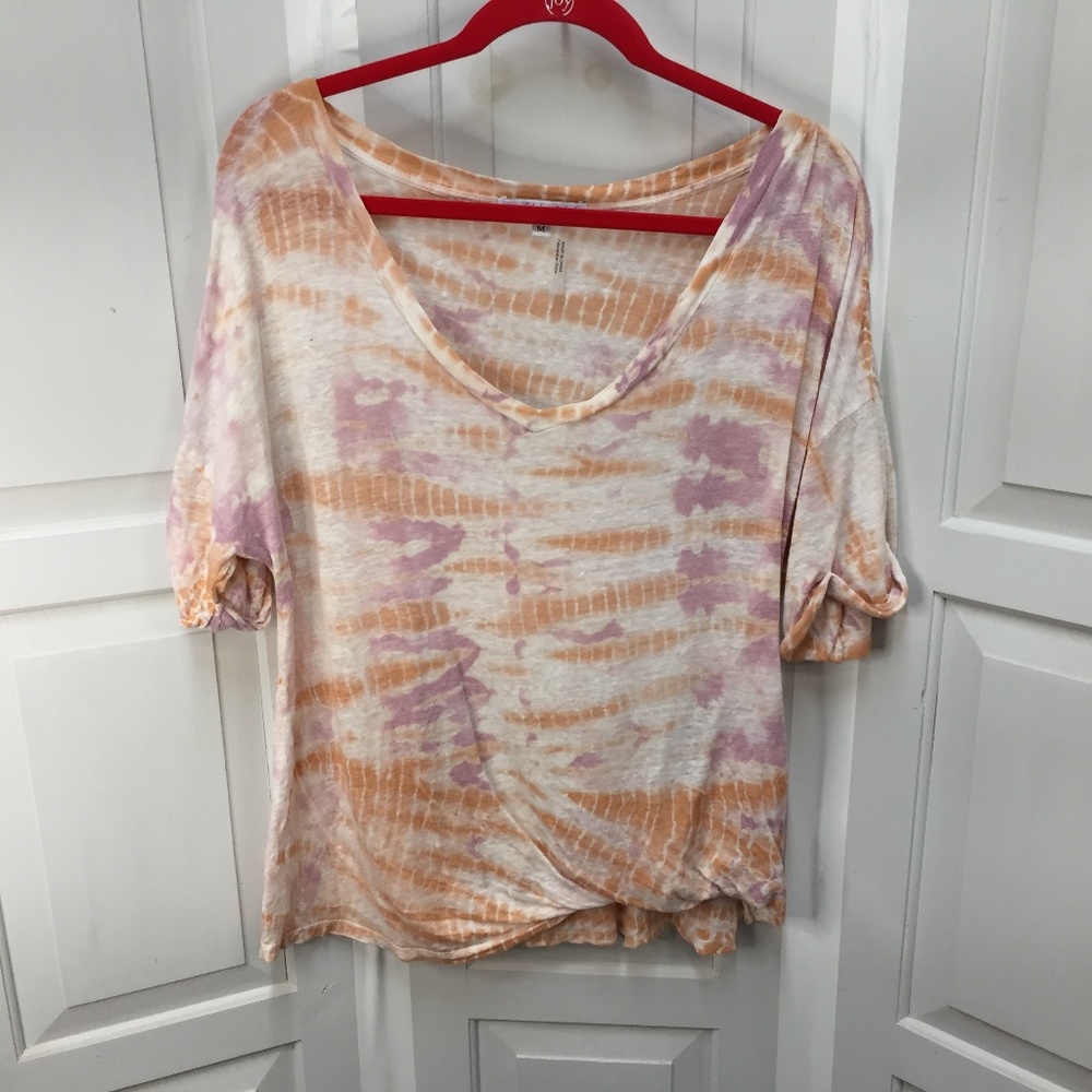 Young Fabulous & Broke Tie-Dye Top in Orange and Purple
